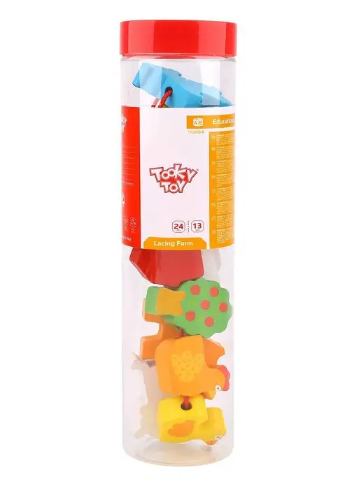 Tooky Toy Шнуровка "Собери ферму", белый, фото 2