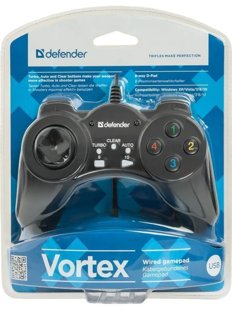 Геймпад для пк проводной Vortex Defender 5861890 купить за 448 ₽ в  интернет-магазине Wildberries