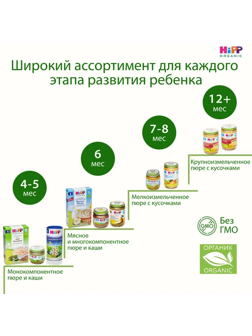 Hipp "Злаковая каша с фруктами", с 6 месяцев, 6х190г, 190 г, фото 8