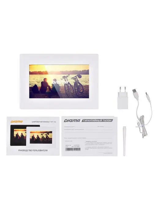 Digma Цифровая фоторамка 7" PF-733 800х480 белая, 800x480, фото 6