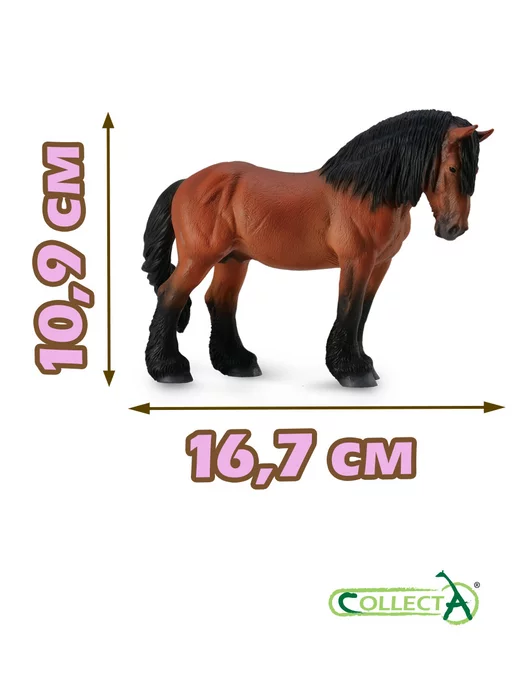 Collecta Фигурка лошади Арденский жеребец, коричневый, фото 2