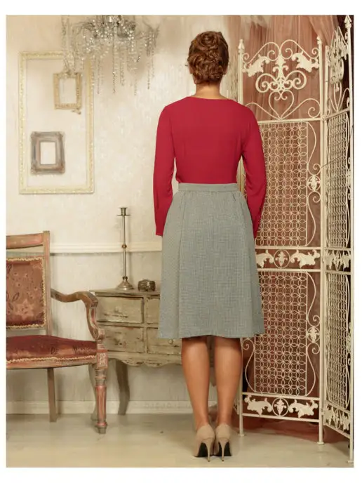 KEY FASHION Юбка трикотажная свободная, черный, фото 4