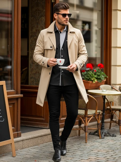 VIPDRESSCODE Рубашка с длинным рукавом кэжуал офисная, черный, фото 8