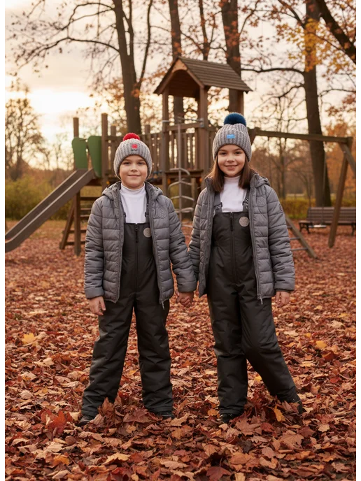 Arctic Kids Полукомбинезон детский мембрана демисезон, серый