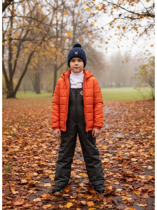 Arctic Kids Полукомбинезон детский мембрана демисезон, серый, фото 3