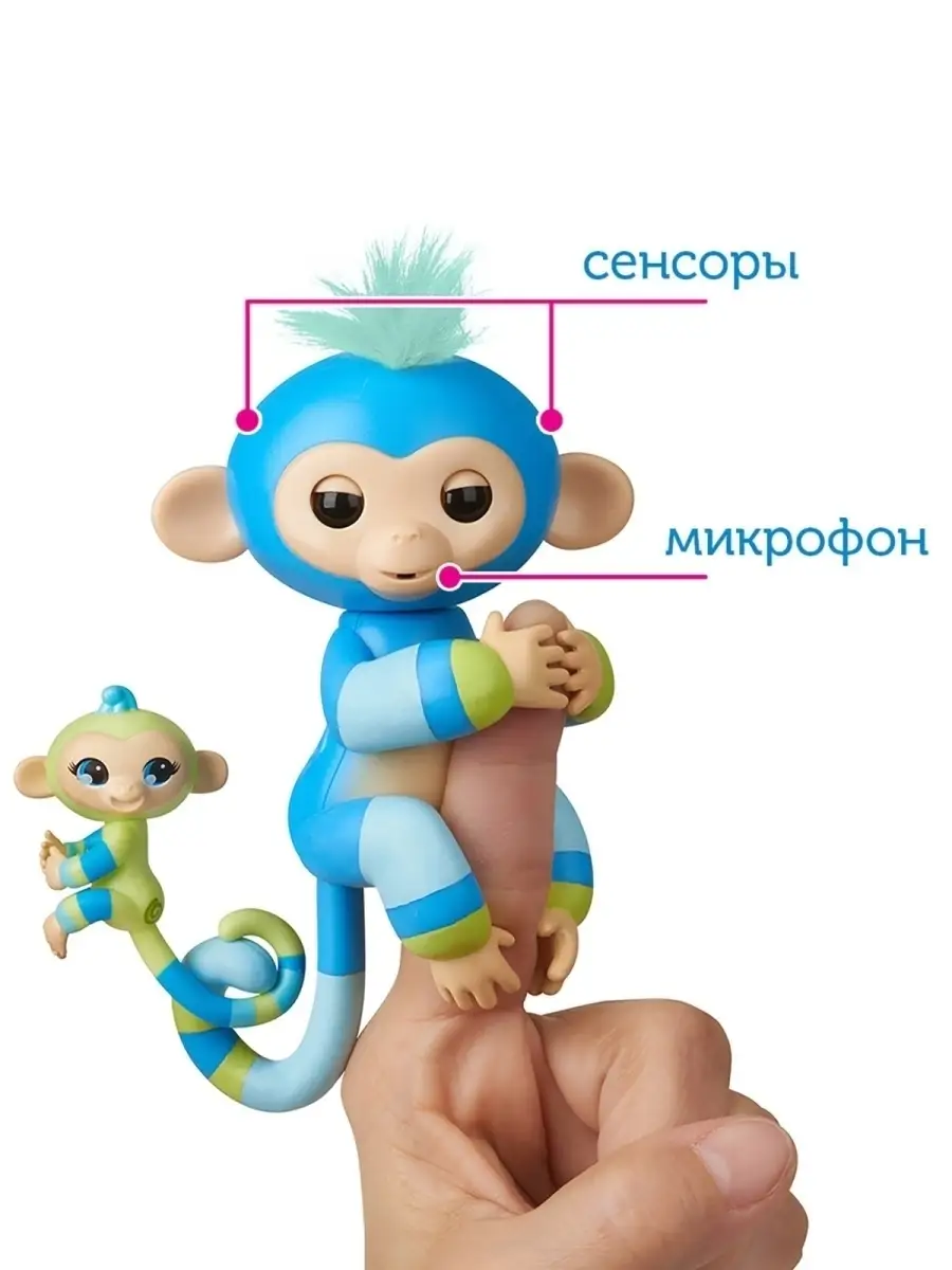 Интерактивная игрушка обезьянка Билли с малышом Fingerlings 6269858 купить  в интернет-магазине Wildberries