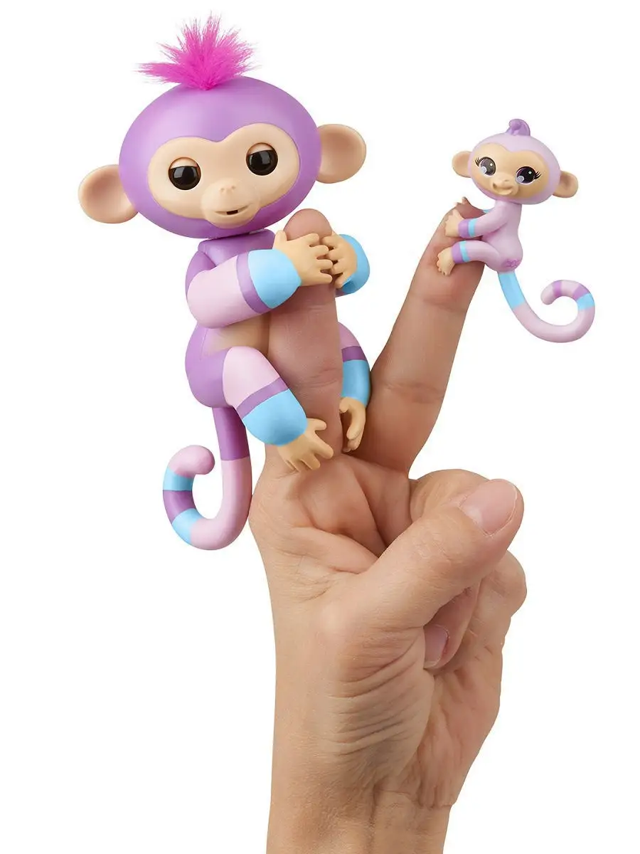 Интерактивная обезьянка Вайолет с малышом, 12 см Fingerlings 6269860 купить  в интернет-магазине Wildberries