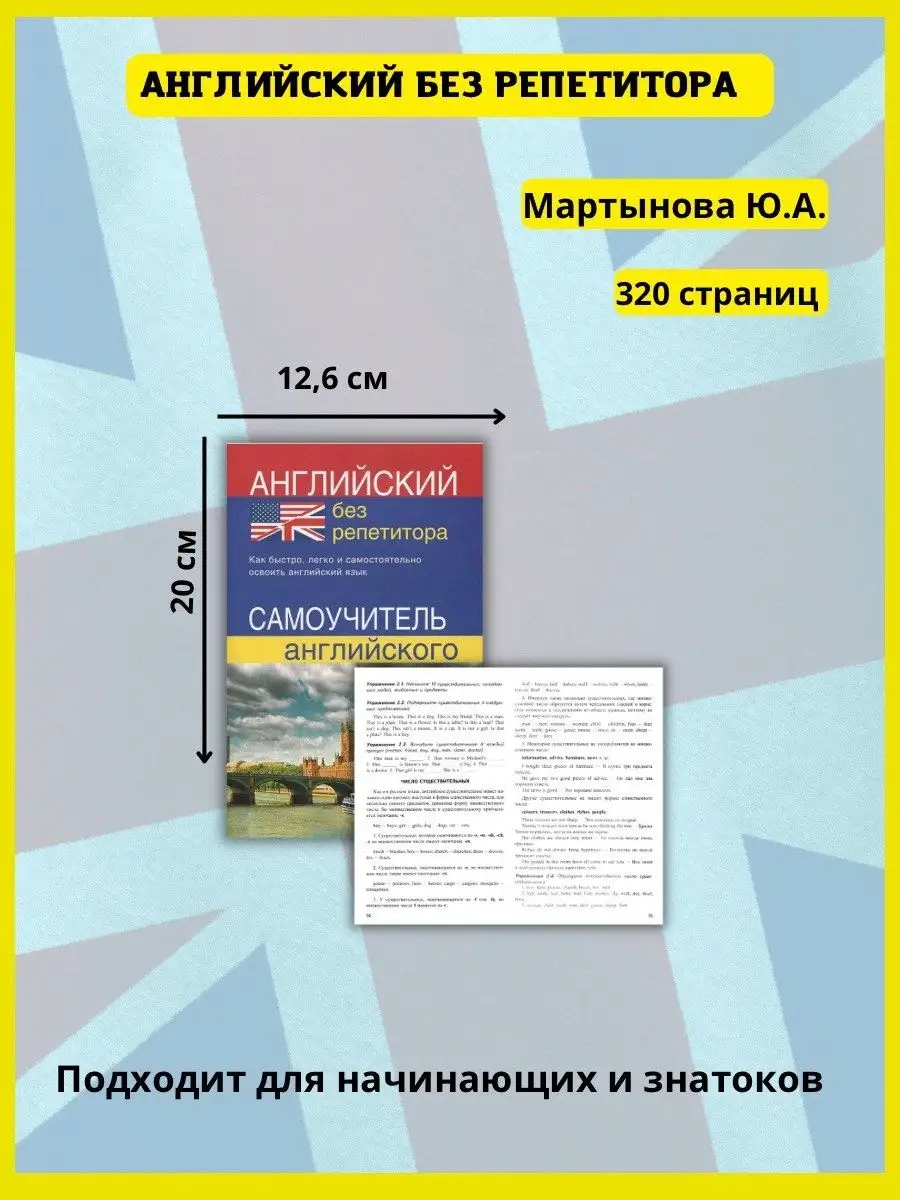 Английский язык без репетитора. Самоучитель английского. Хит-книга 6284804  купить за 378 ₽ в интернет-магазине Wildberries