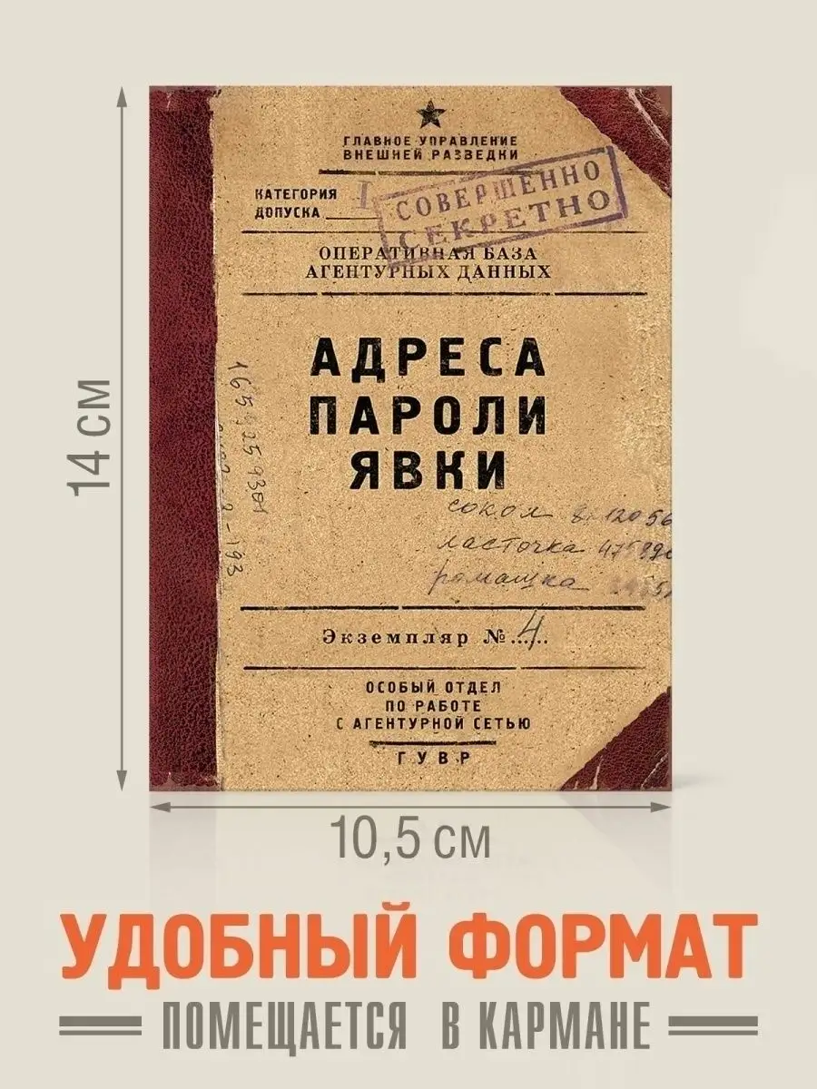 Блокнот для записей Адреса пароли явки Бюро находок 6299501 купить за 399 ₽  в интернет-магазине Wildberries