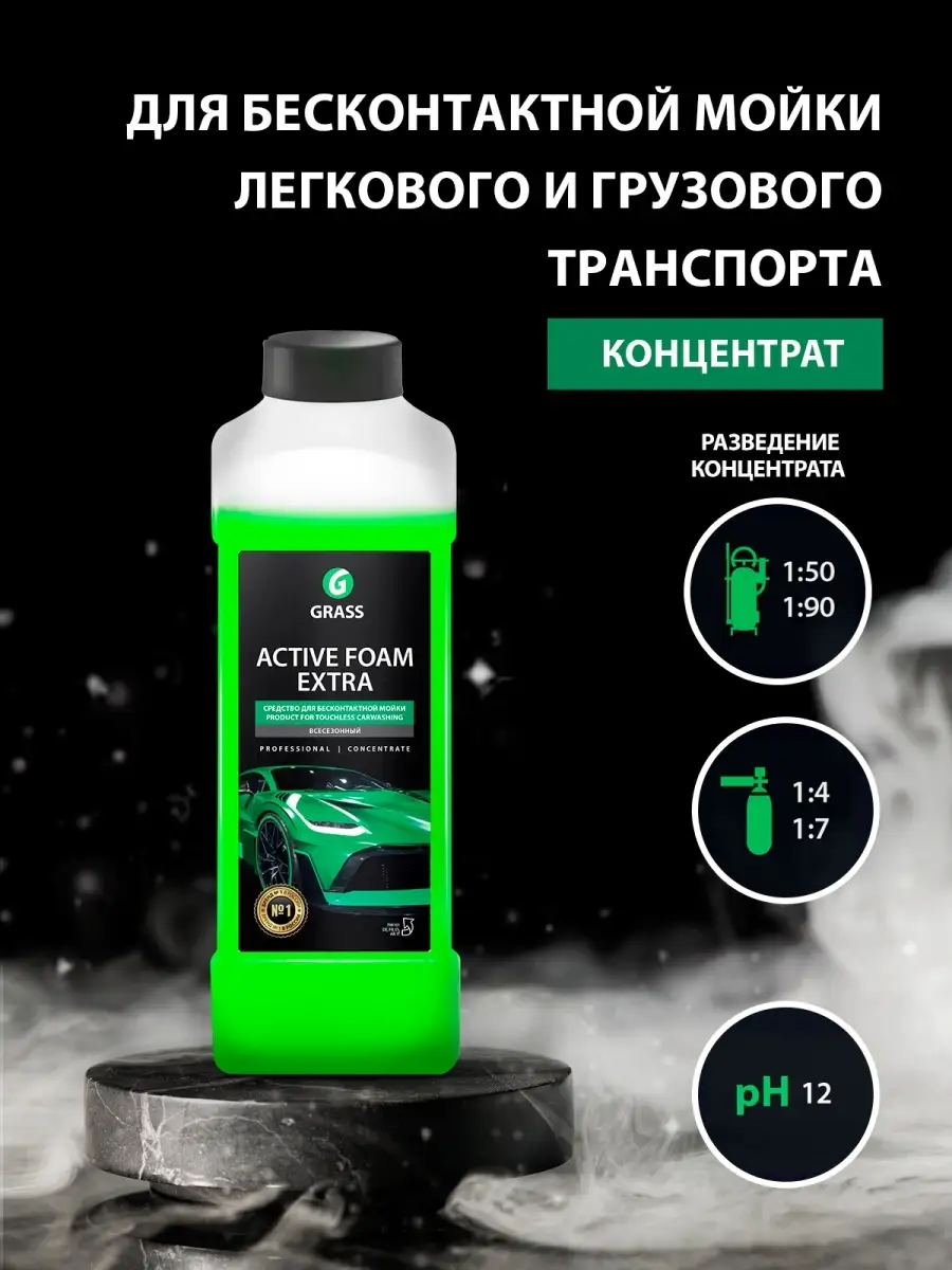 Автошампунь активная пена для бесконтактной мойки автомобиля… GRASS 6310111  купить в интернет-магазине Wildberries