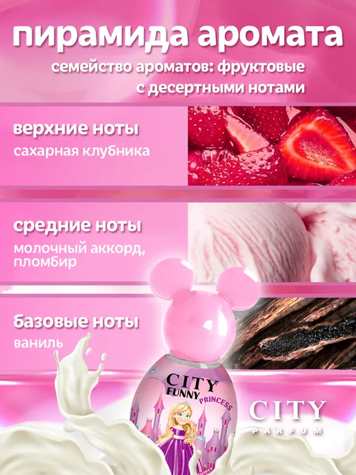 CITY PARFUM Духи детские для девочки City Funny Princess, 30 мл, 30 мл, фото 2