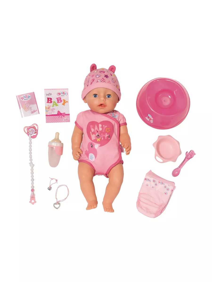 Кукла интерактивная BABY born, 43 см. ZAPF 6437092 купить в  интернет-магазине Wildberries