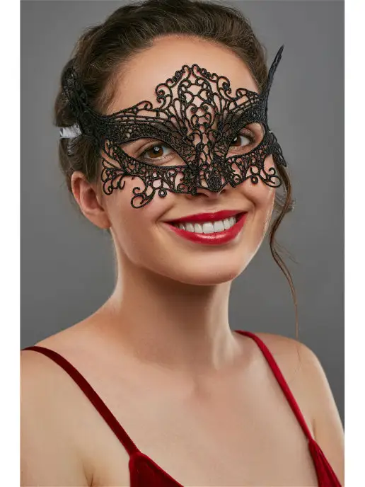 La Mascarade Маска венецианская маскарадная, черный, фото 2