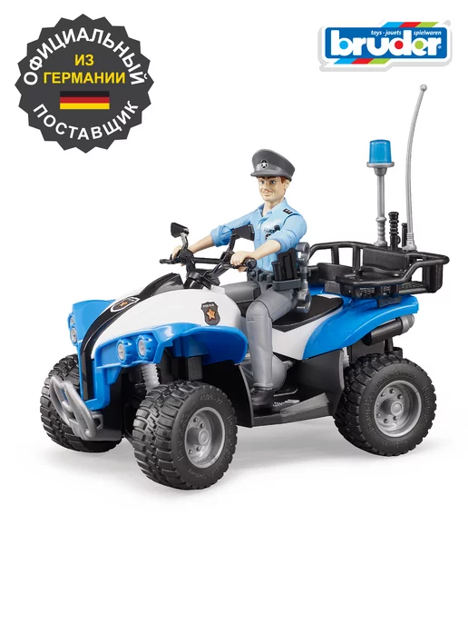 Bruder Игрушка Полицейский квадроцикл с фигуркой (в ассортименте), голубой, фото 2