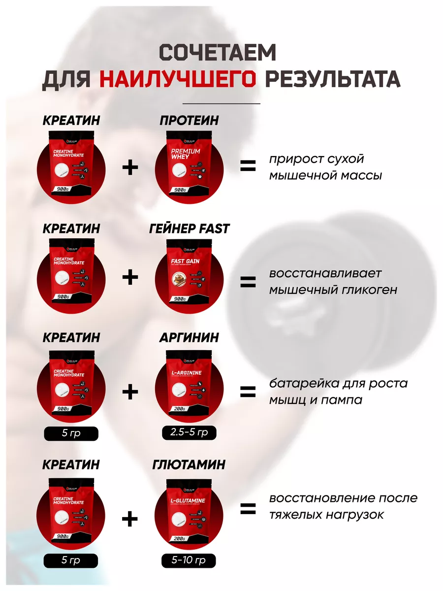 Креатин моногидрат порошок 900гр спортивный Do4a Lab 6546246 купить за 1  779 ₽ в интернет-магазине Wildberries