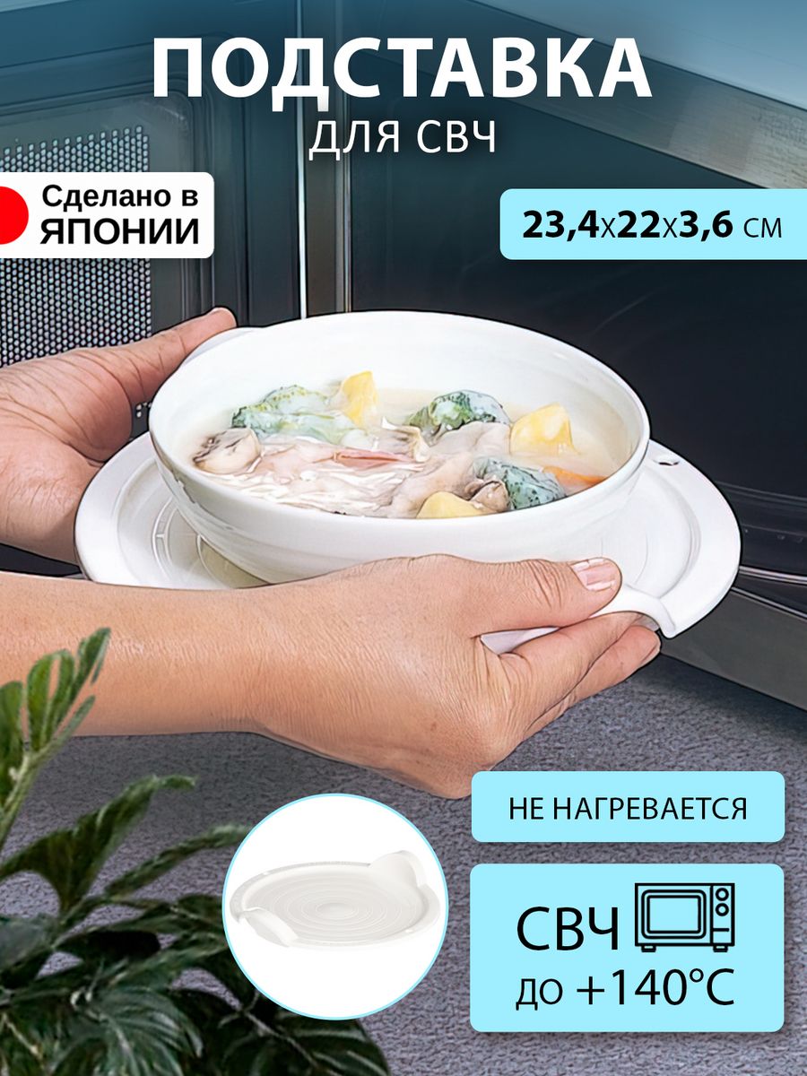 Поднос для микроволновки и свч 23,4х22х3,6 см Sanada 6571486 купить в  интернет-магазине Wildberries