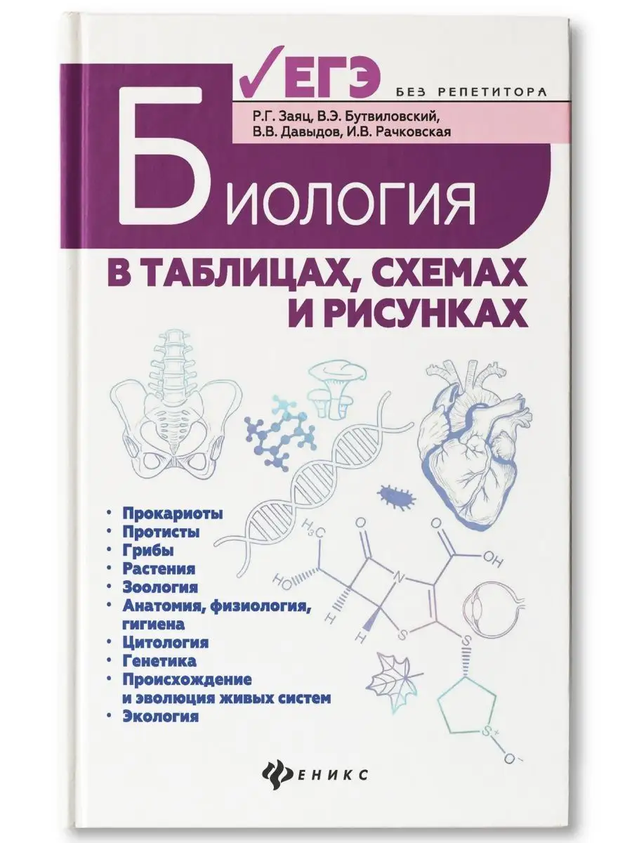 Биология в таблицах, схемах и рисунках : ЕГЭ Издательство Феникс 6592672  купить за 406 ₽ в интернет-магазине Wildberries