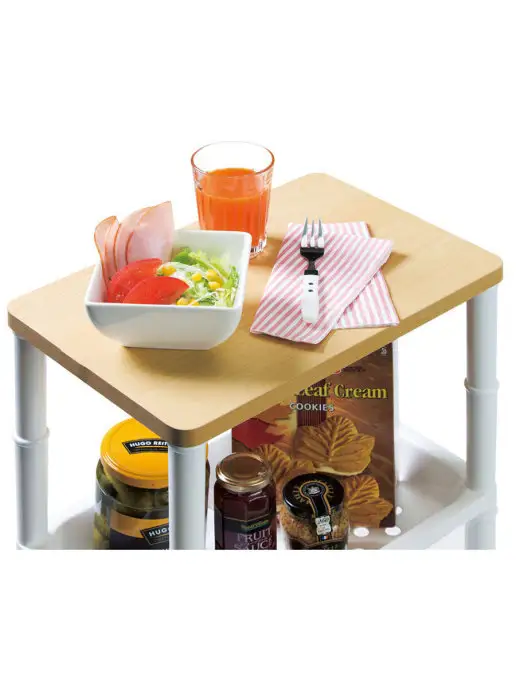 Sanada Узкая этажерка для ванной и кухни на колесиках 45х10,5х66 см, 34.9x22.9x88 см, фото 3