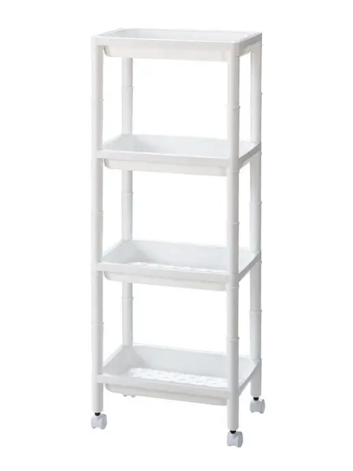 Sanada Узкая этажерка для ванной и кухни на колесиках 45х10,5х66 см, 34x21.8x89 см, фото 2