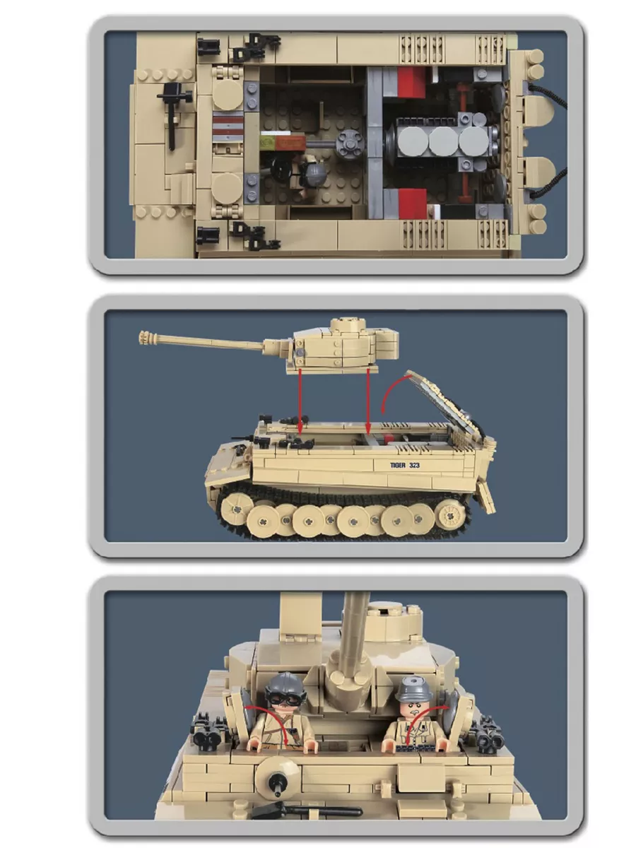 Конструктор Танк Brick Battle VI Tiger Совместим с Лего LEGO Город Игр  6634283 купить за 1 613 ₽ в интернет-магазине Wildberries