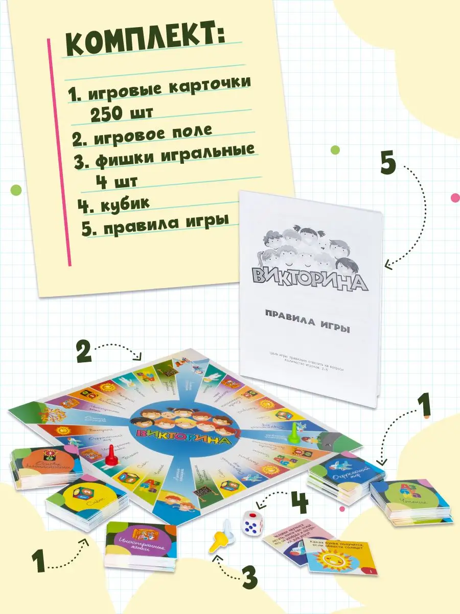 Игра Викторина для Первоклассника DREAM MAKERS 6702332 купить за 428 ₽ в  интернет-магазине Wildberries