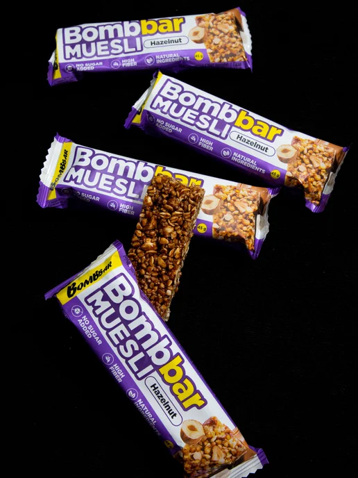 BombBar Батончики мюсли без сахара мультизлаковые Фyндук, 30 шт, 30 шт, фото 6