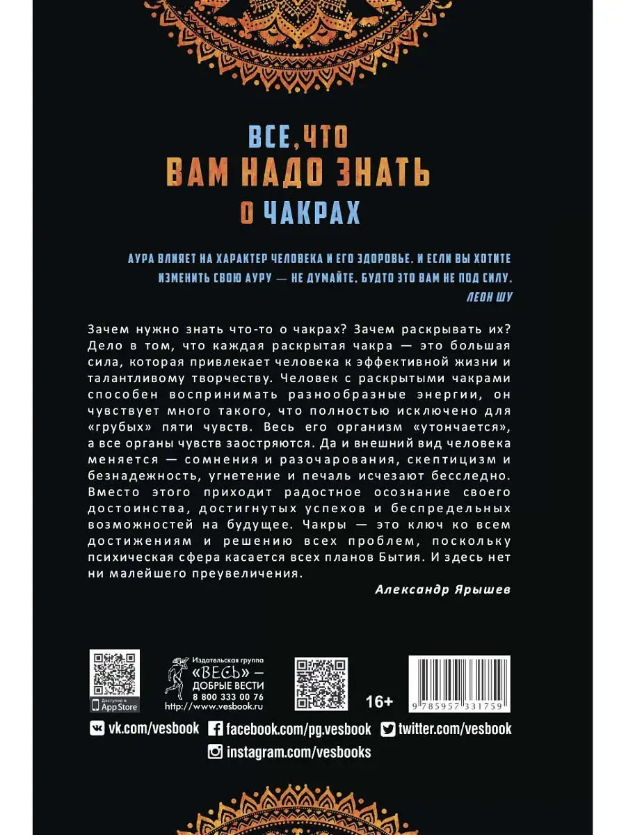 Все, что вам надо знать о чакрах: активация, функции Издательская группа  Весь 6756790 купить за 641 ₽ в интернет-магазине Wildberries