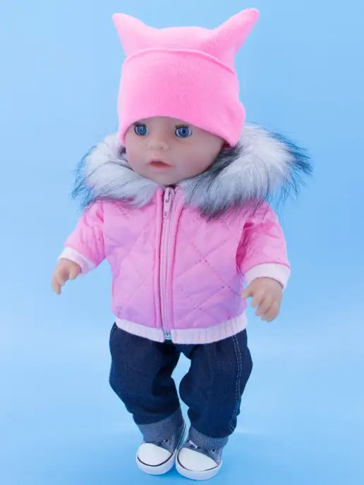 Модница. Одежда для куклы baby born 43 см, синий, фото 6
