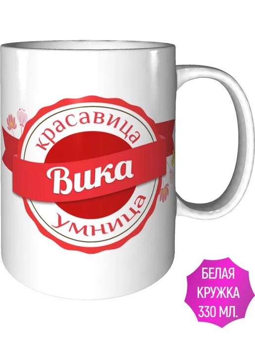 Легко МП Кружка именная Вика - стандартная, вариант