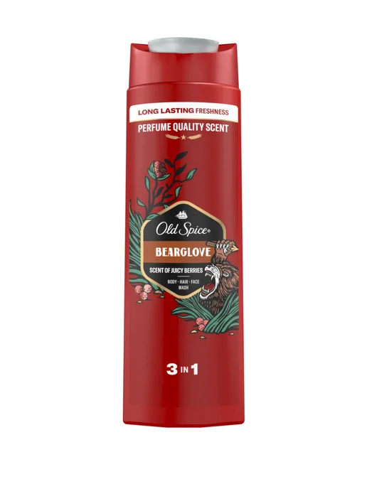 Old Spice Гель для душа мужской парфюмированный 3 в 1 Bearglove 0,4л, 400 мл, фото 8