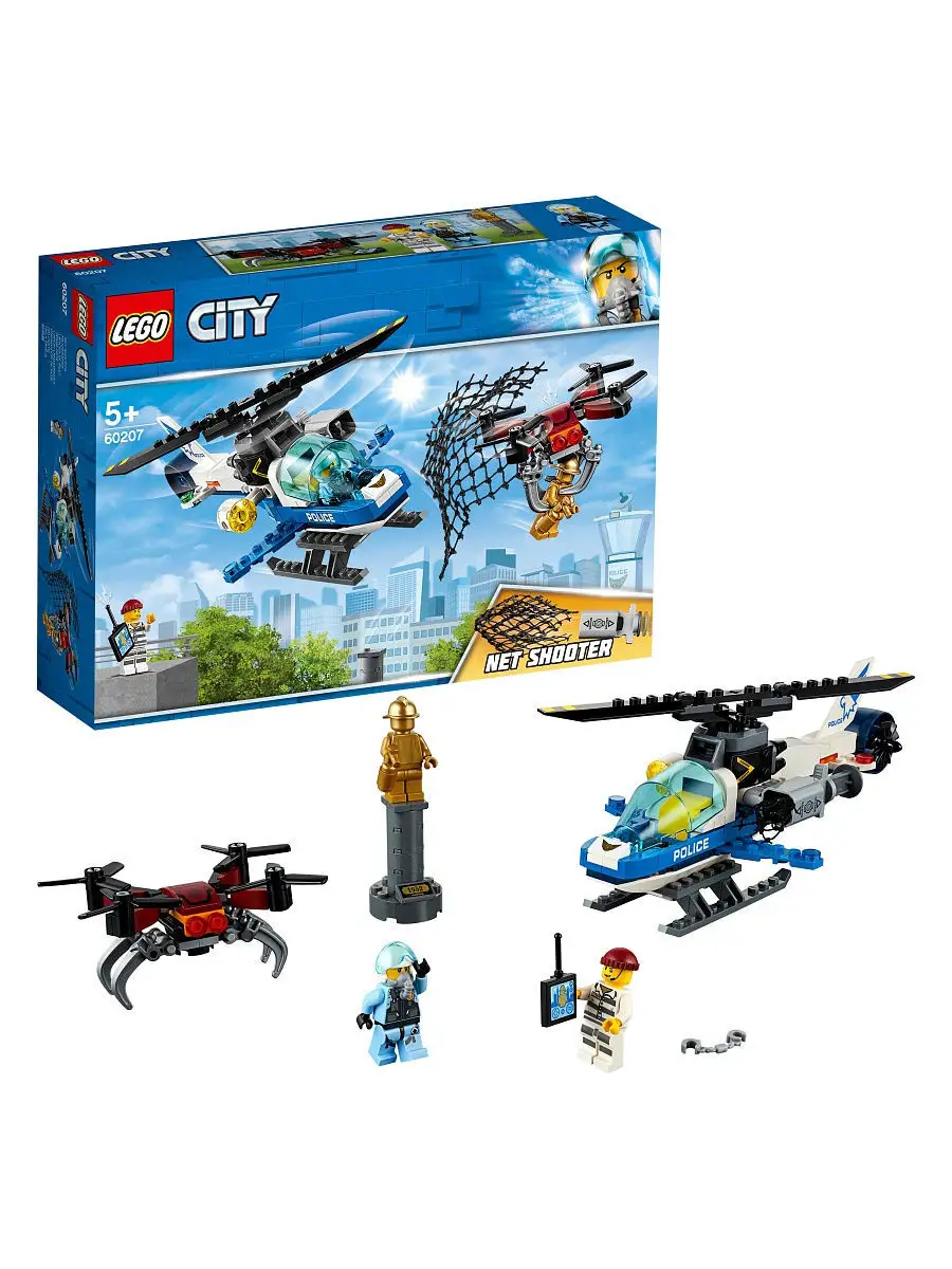 Конструктор LEGO City Police 60207 Воздушная полиция: погоня дронов /  захватывающая игрушка LEGO 6949068 купить в интернет-магазине Wildberries