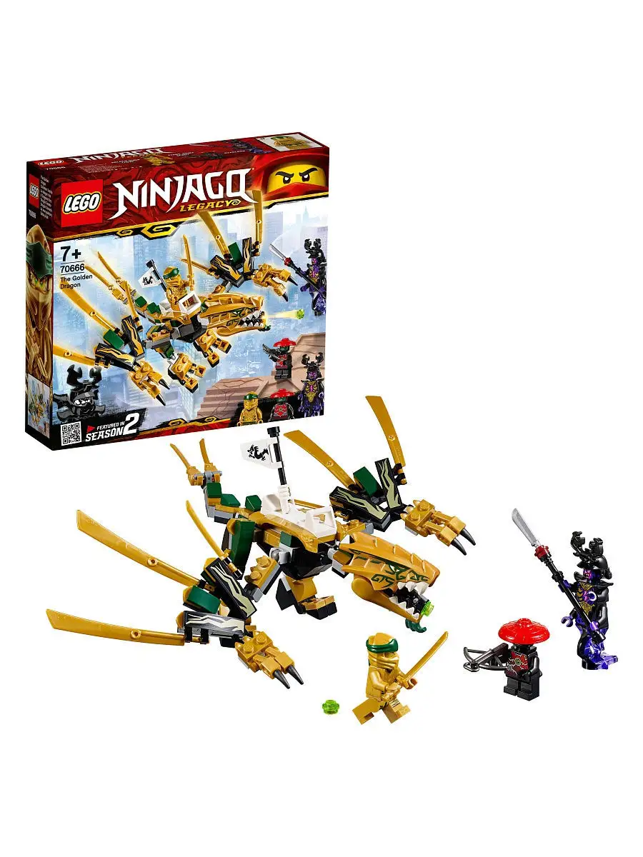 Конструктор LEGO NINJAGO 70666 Золотой Дракон / ниндзя, классная игрушка,  игровой набор LEGO 7008303 купить в интернет-магазине Wildberries