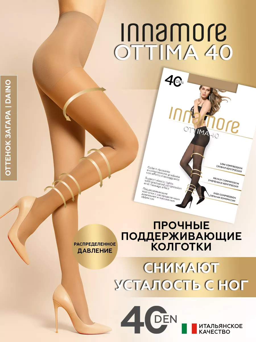 Колготки капроновые с массажным эффектом Ottima 40 ден Innamore 7123512  купить за 310 ₽ в интернет-магазине Wildberries