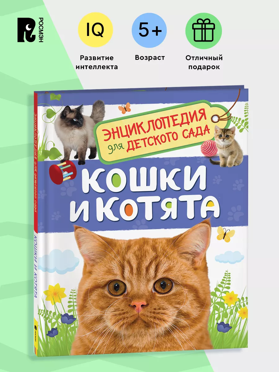 Кошки и котята. Энциклопедия для детского сада для детей 4+ РОСМЭН 7134948  купить в интернет-магазине Wildberries