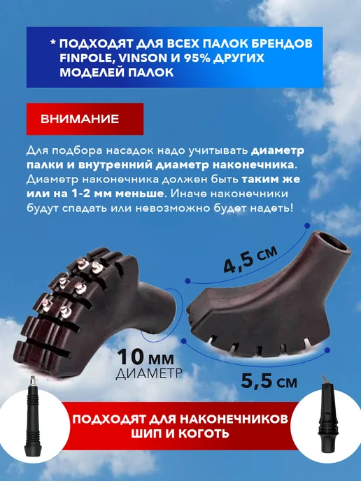 Finpole Наконечники с шипами для скандинавских палок MET, черный, фото 3
