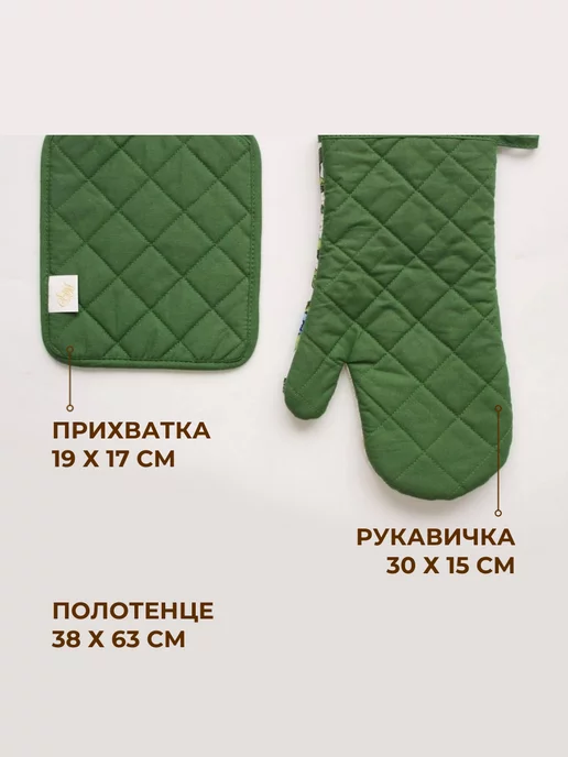 Sofi de Marko Набор для кухни рукавица, прихватка, полотенце, синий, фото 2
