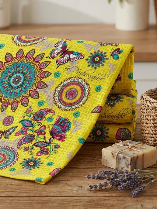 Letto Набор кухонных вафельных полотенец, 2 шт, 50*70 см, 50x70 см, 2 шт, фото 2