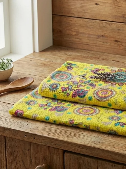 Letto Набор кухонных вафельных полотенец, 2 шт, 50*70 см, 50x70 см, 2 шт, фото 4
