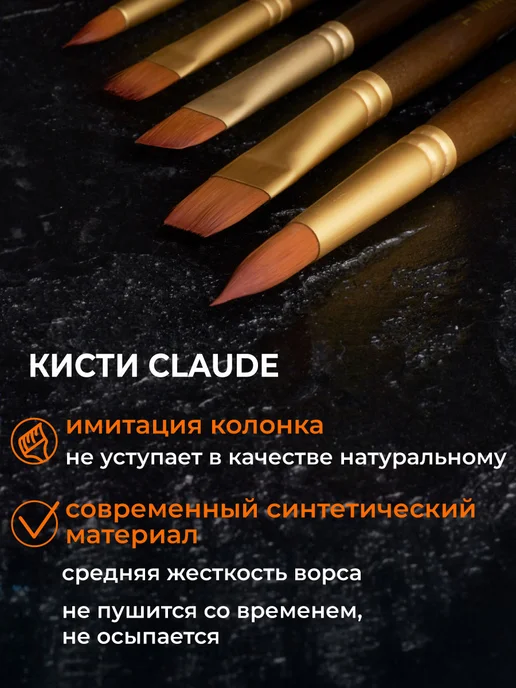 Малевичъ Кисть из синтетики набор из 4шт, 4 шт, фото 6