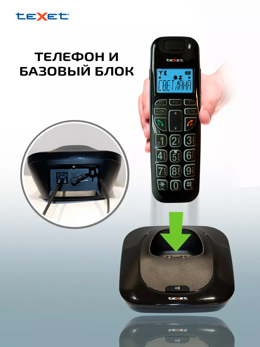 Радиотелефон DECT teXet TX-D7505А teXet 7272165 купить за 2 598 ₽ в  интернет-магазине Wildberries