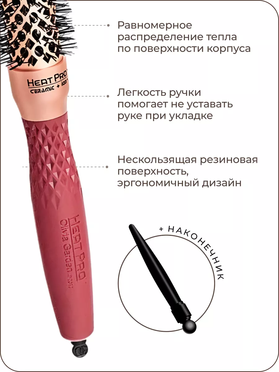 Термобрашинг Heat Pro Ceramic+Ion 22мм Olivia Garden 7285170 купить за 1  311 ₽ в интернет-магазине Wildberries