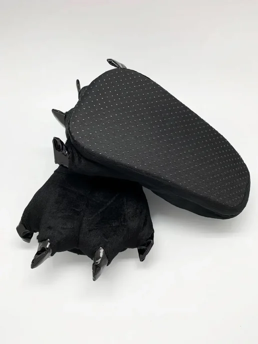 BearWear Тапки лапки с когтями смешные прикольные, черный, фото 4