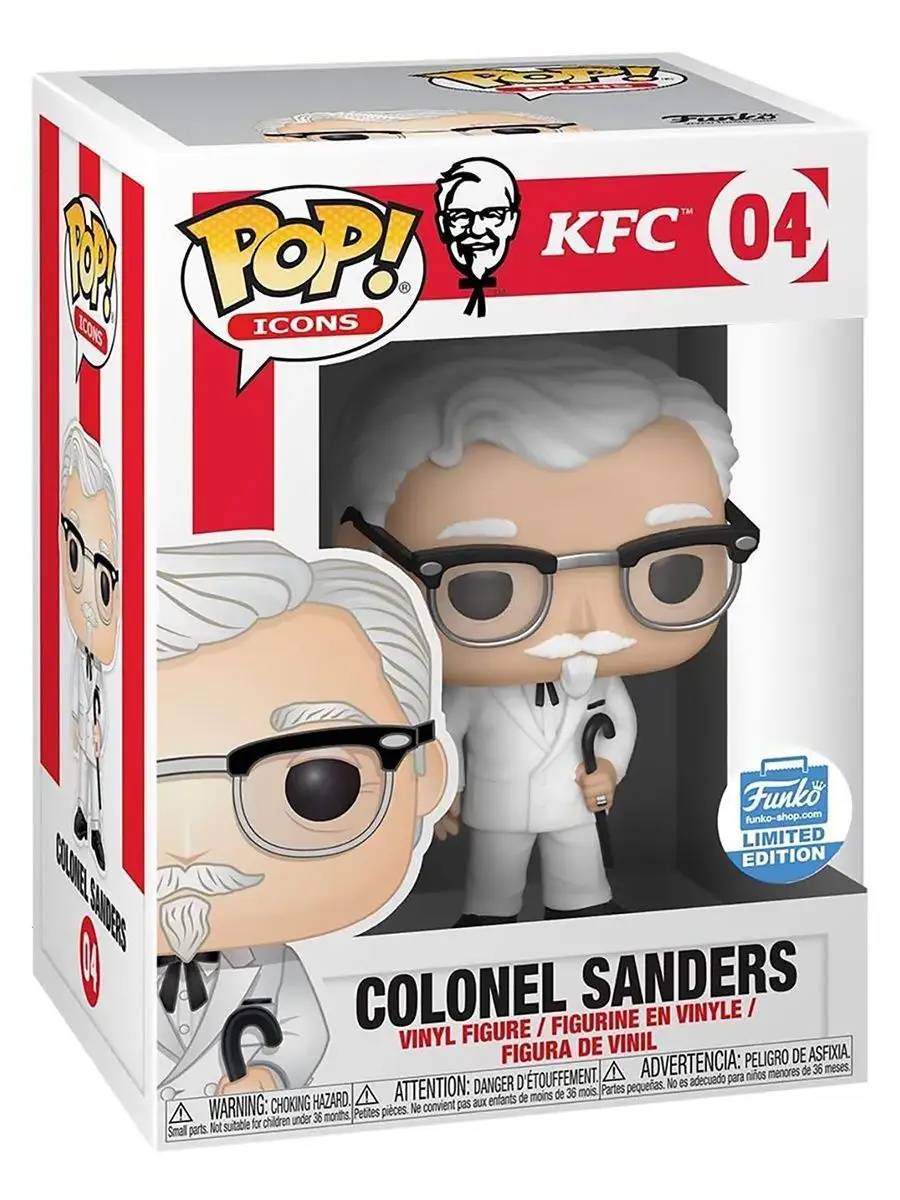 Фигурка Funko POP! Vinyl: Icons: KFC: Colonel Sanders 36802 Funko 7368364  купить в интернет-магазине Wildberries