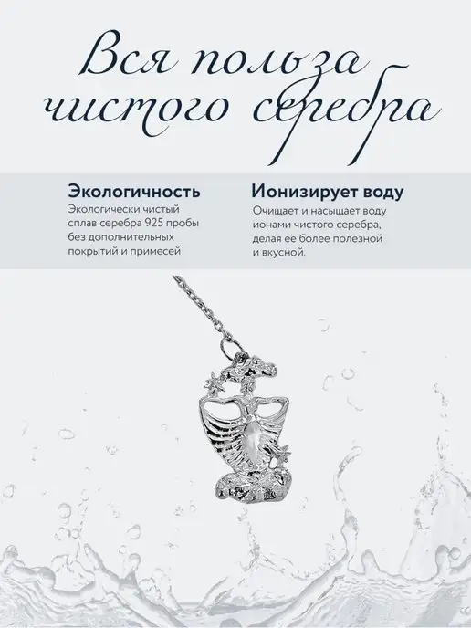 АргентА Ионизатор воды серебро "Зодиак-Дева", серебристый, фото 3