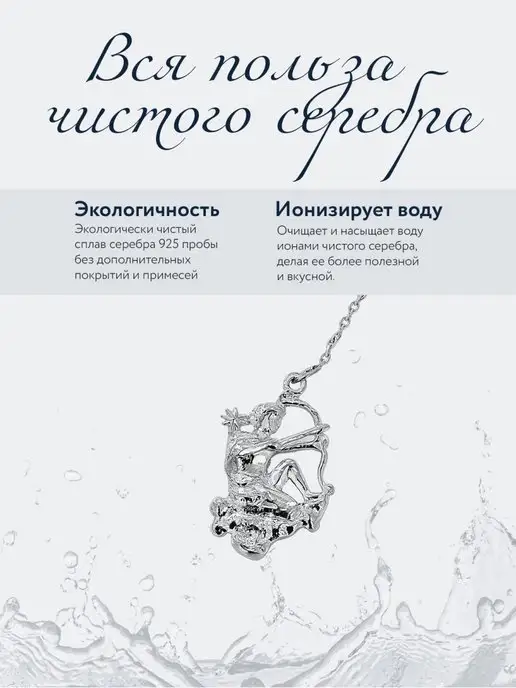 АргентА Ионизатор воды серебро "Зодиак-Стрелец", серебристый, фото 3