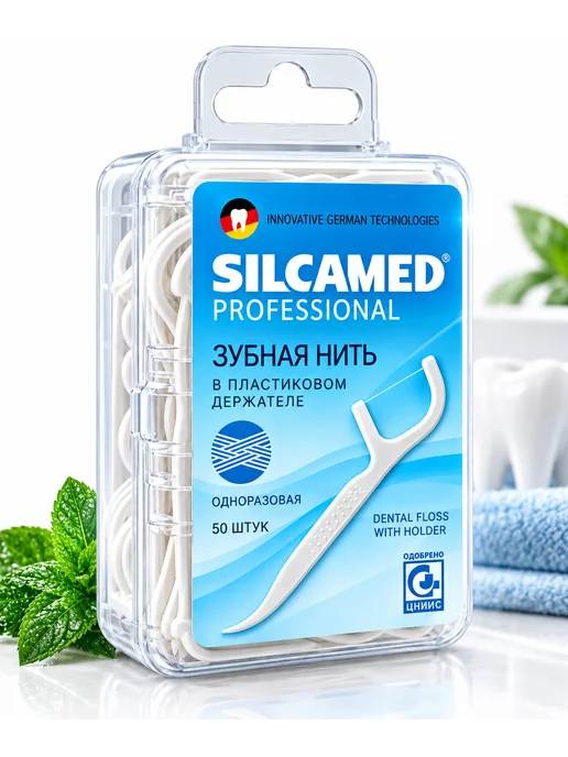SILCAMED Флоссеры для зубов с держателем 50 шт, 50 шт, фото 5