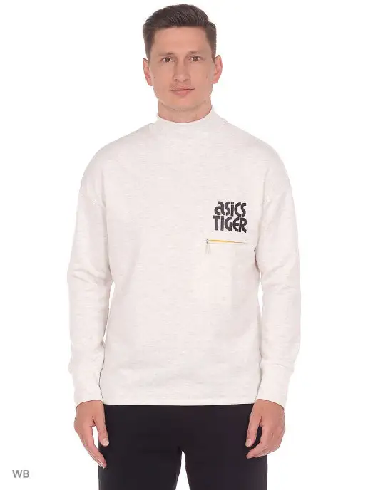 ASICSTIGER Лонгслив Sweat Crew, белый, фото 2