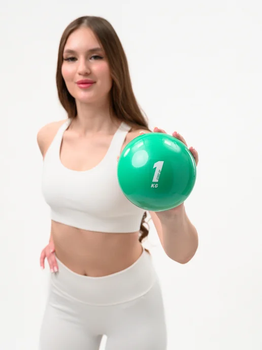 Start Up Медицинбол спортивный 1 кг Медбол мяч для фитнеса, 1 кг, фото 6