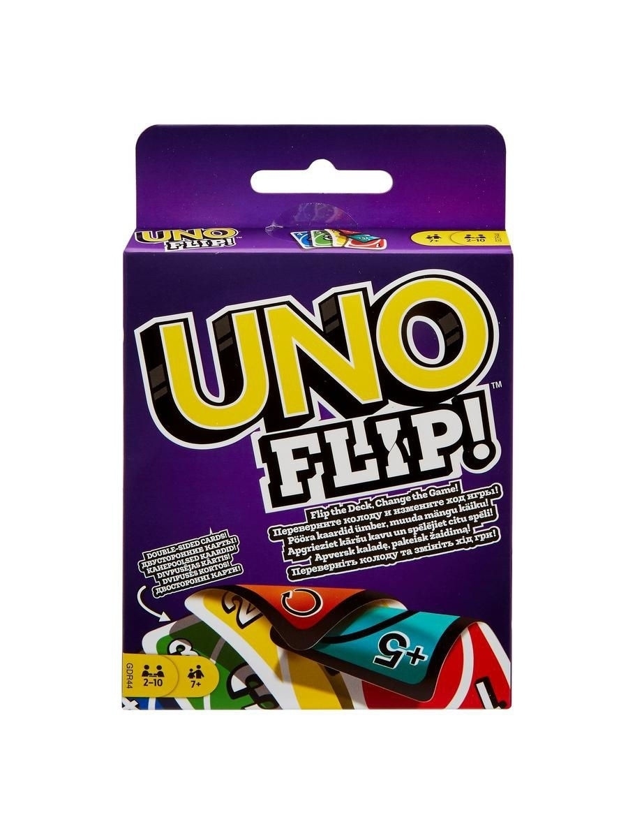 Игра настольная карточная Mattel/Маттел Games Uno Flip/УНО Флип 112 карт  GDR44 UNO 7557031 купить в интернет-магазине Wildberries