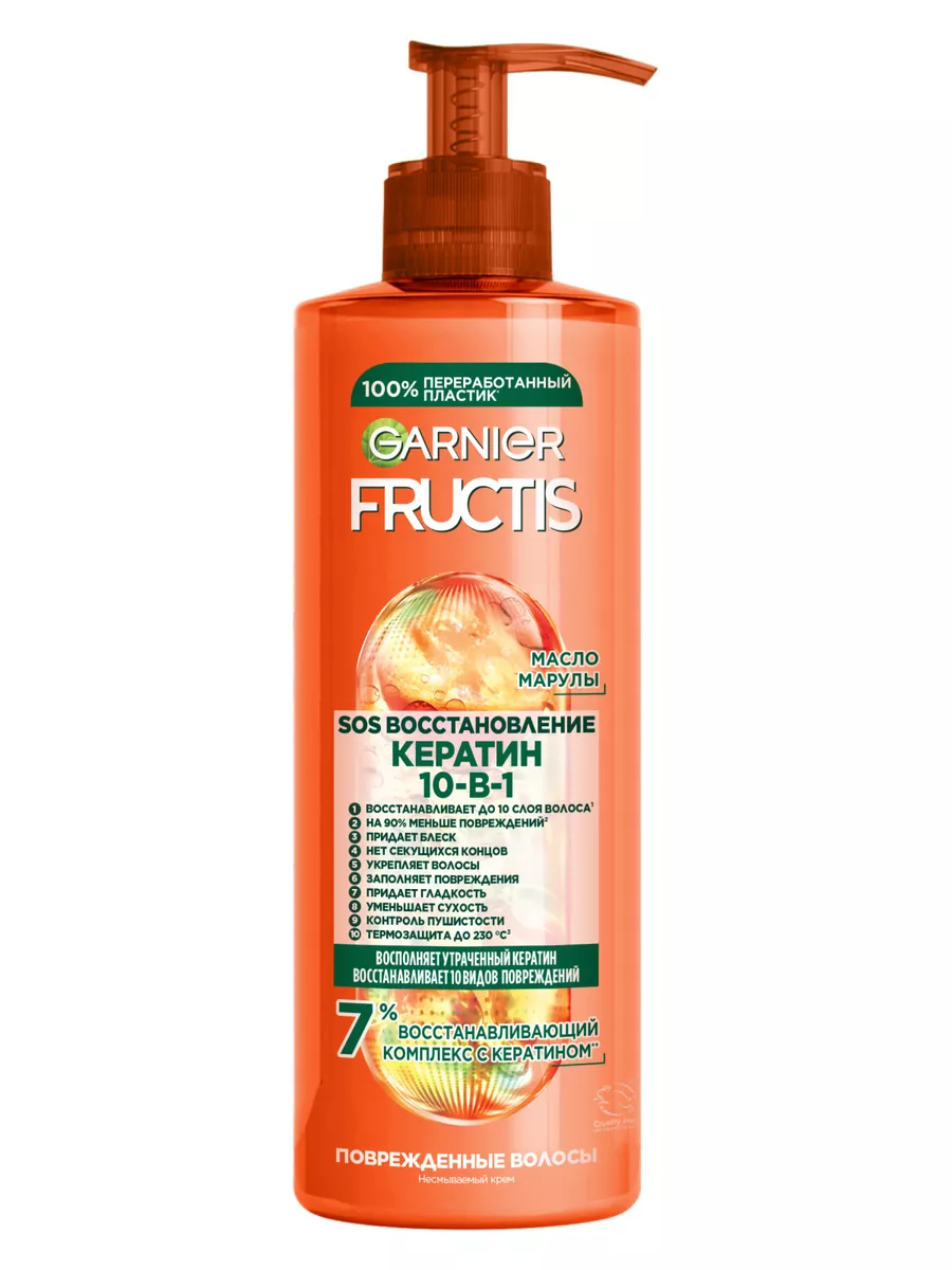 Fructis Комплексный несмываемый крем-уход SOS 10в1 Garnier 7689884 купить  за 340 ₽ в интернет-магазине Wildberries